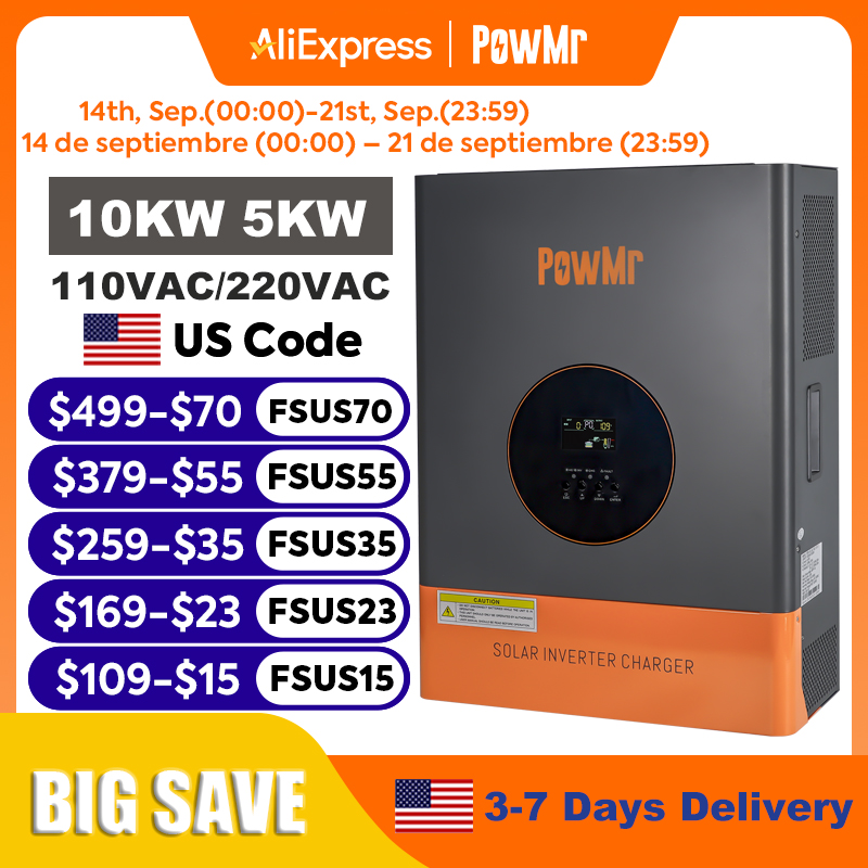 Drone Solar Charger - PowMr 10KW 5KW Split Phase Inverter